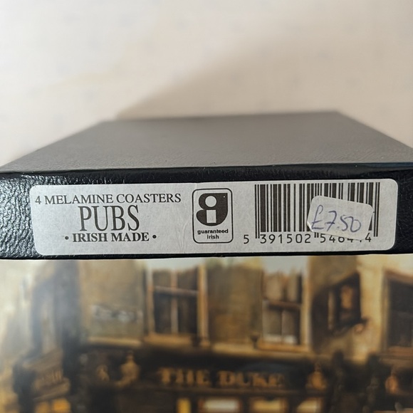 Set of Four Traditional Irish Pub Mats with Matching Coasters - Picture 6 of 8